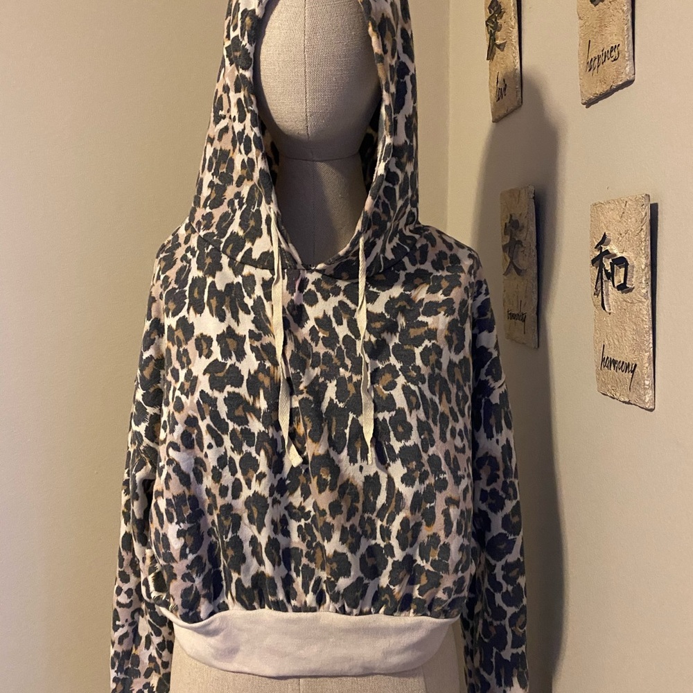 Crop Leopard hoodie